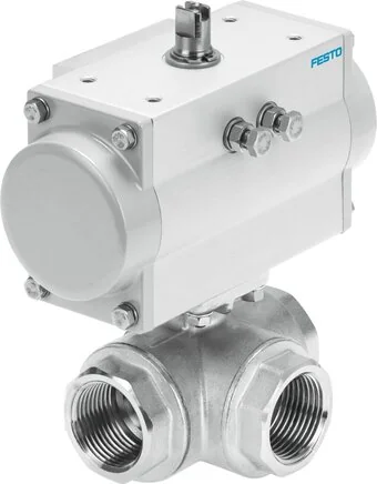 Festo - VZBM-A-3/8"-RP-25-F-3L-B2-PB20-8070267 - Kugelventil Antriebseinheit
