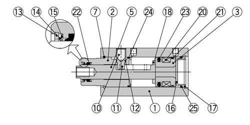 SMC - CQSB16-PS - Dichtungssatz