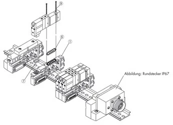 SMC - SV1000-50-4A-C6 - Einzel-Anschlussplatte