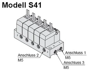 SMC - VV100-S41-05-M5 - Mehrfachanschlussplatte