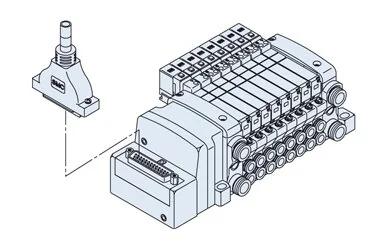 SMC - VV5QC21-12C8FD0 - Mehrfachanschlussplatte