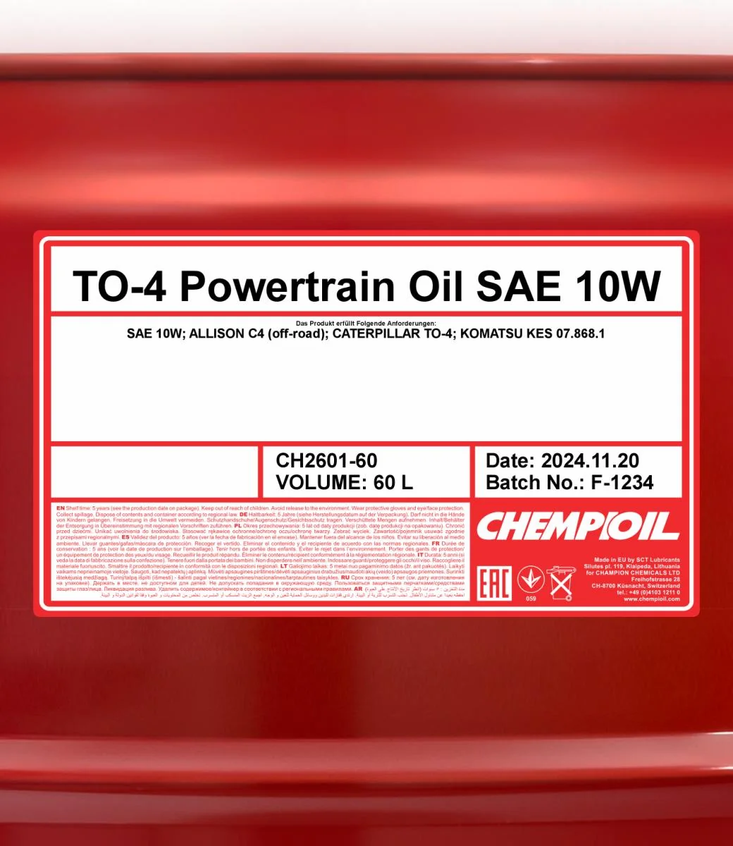 CHEMPIOIL - CH260160 - TO-4 Getriebeoel SAE 10W 60L