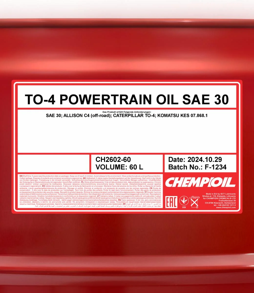 CHEMPIOIL - CH260260 - TO-4 Getriebeoel SAE 30 60L