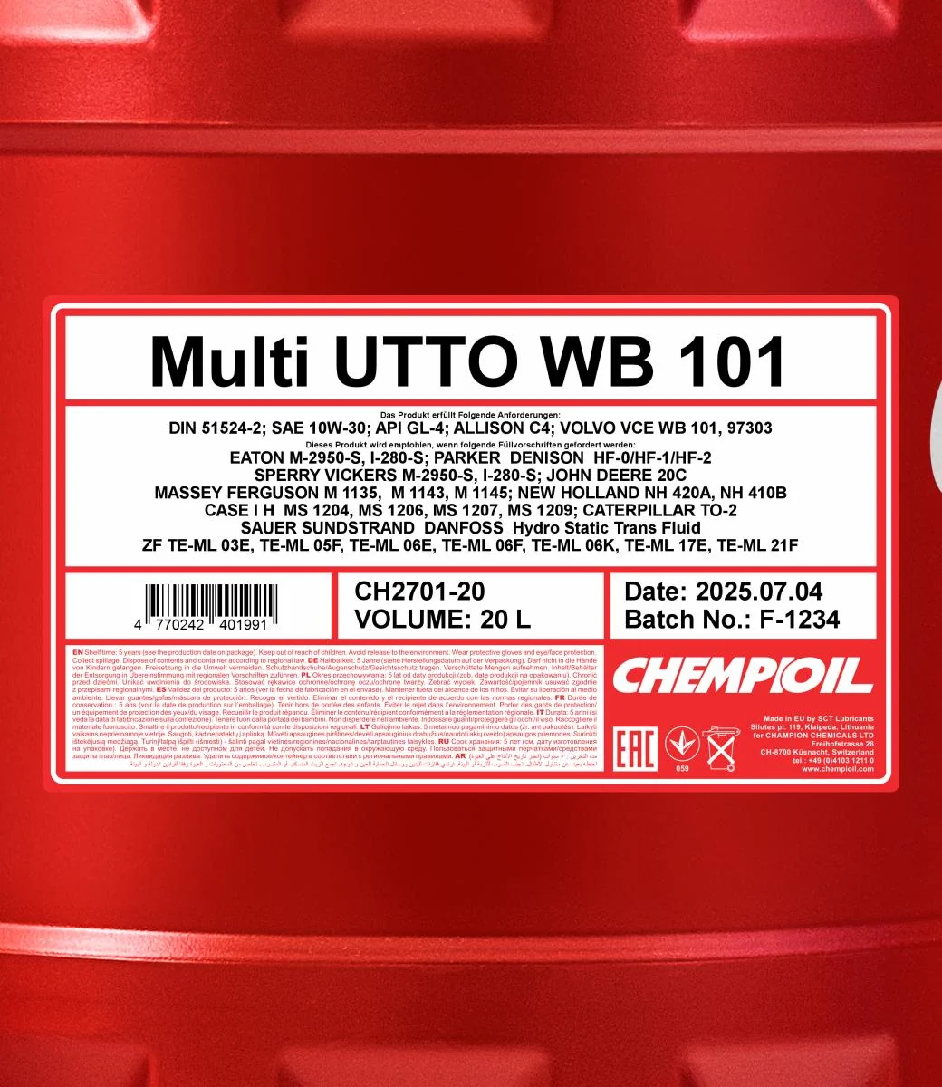 CHEMPIOIL - CH270120 - Multi UTTO WB 101 20L
