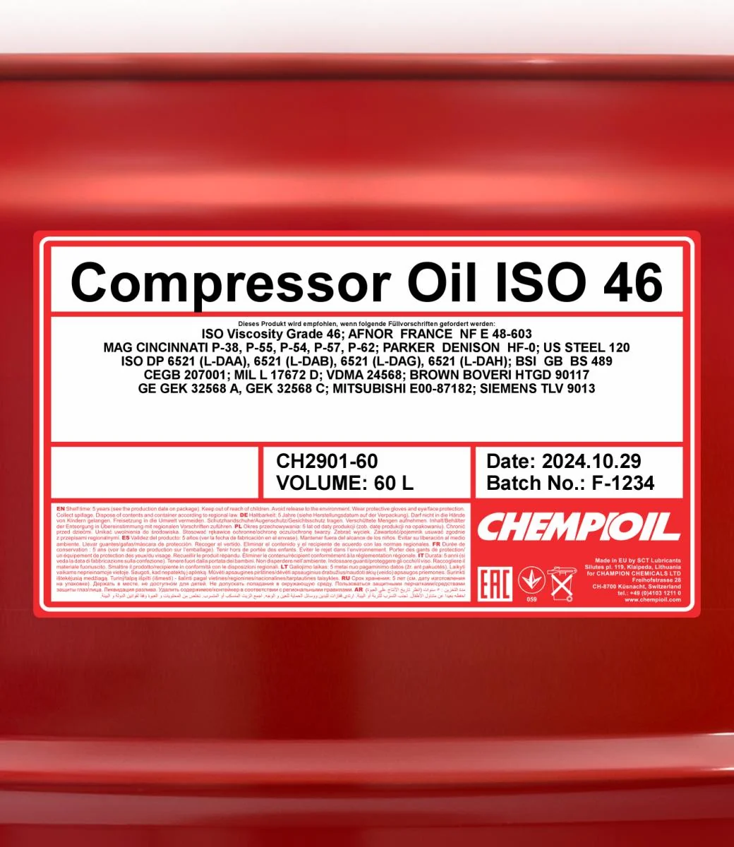 CHEMPIOIL - CH290160 - Kompressoroel ISO 46 60L