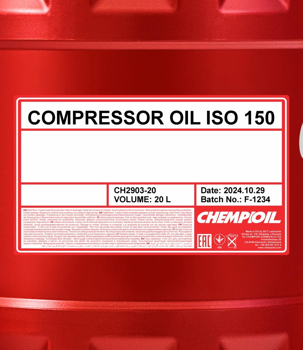 CHEMPIOIL - CH290320 - Kompressoroel ISO 150 20L