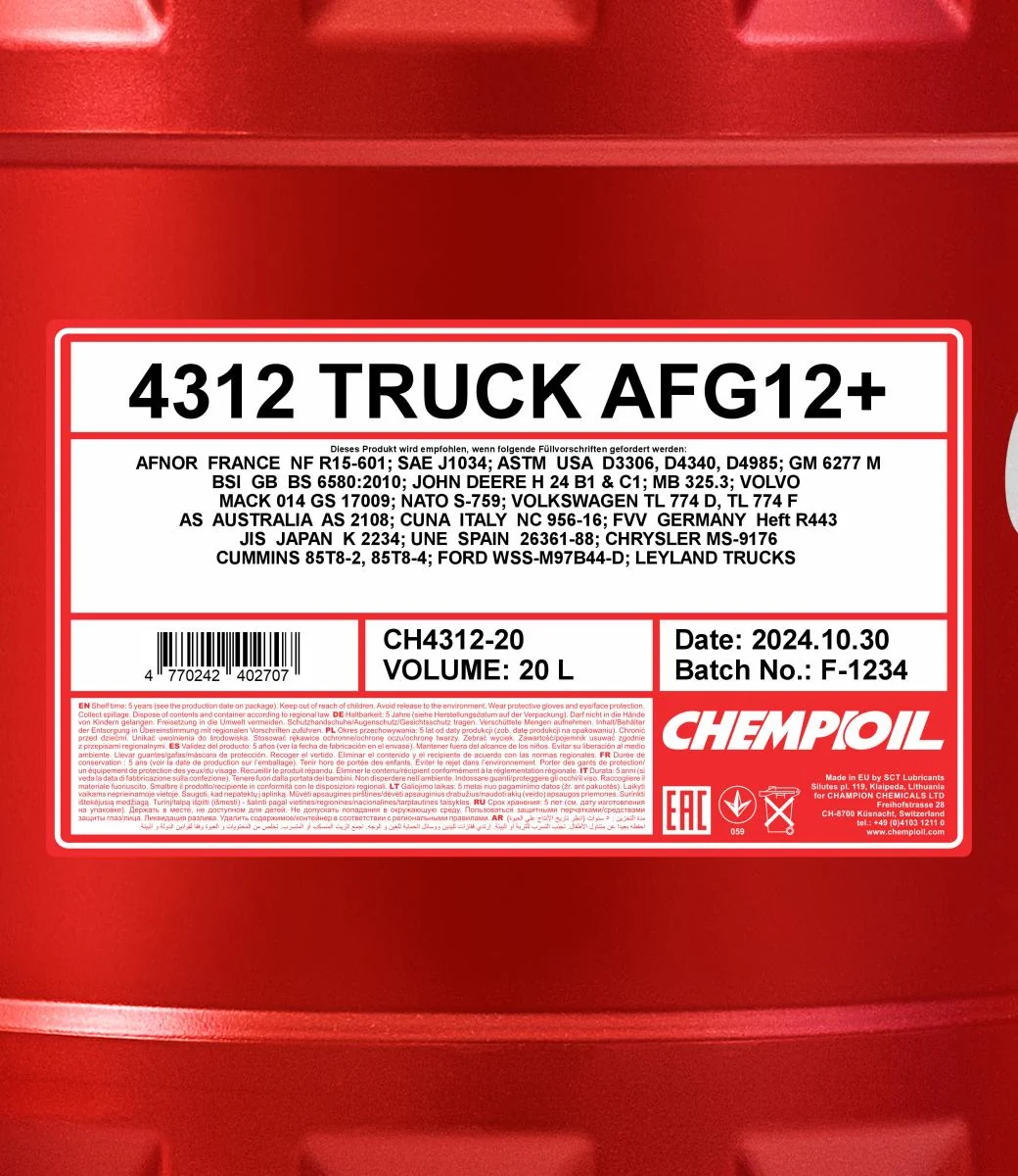 CHEMPIOIL - CH431220 - LKW AFG 12+ 20L