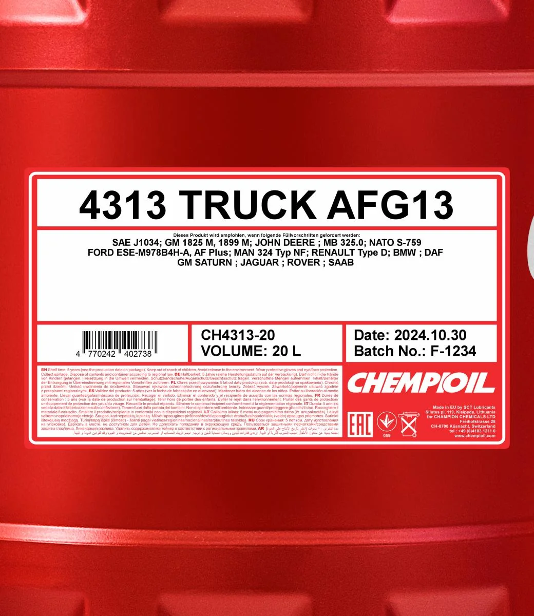 CHEMPIOIL - CH431320 - LKW AFG 13 20L