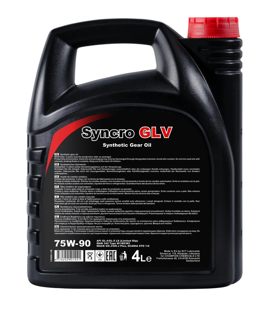 CHEMPIOIL - CH88014 - Syncro GLV 75W-90 GL-4/GL-5 LS 4L
