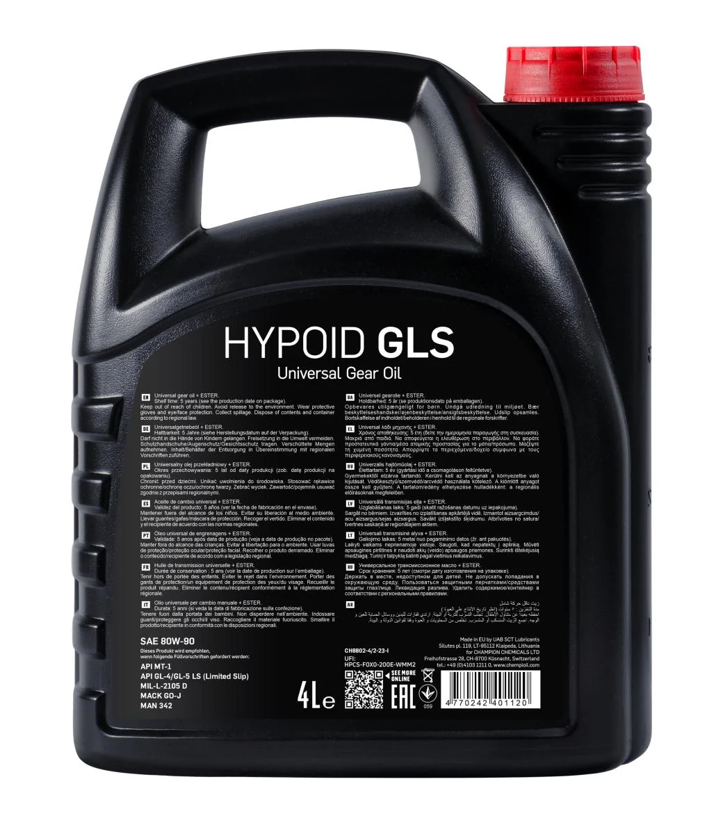 CHEMPIOIL - CH88024 - Hypoid GLS 80W-90 GL-4/5 4L