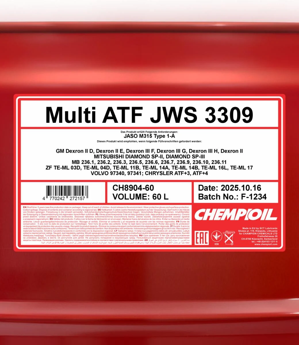 CHEMPIOIL - CH890460 - Multi ATF 60L