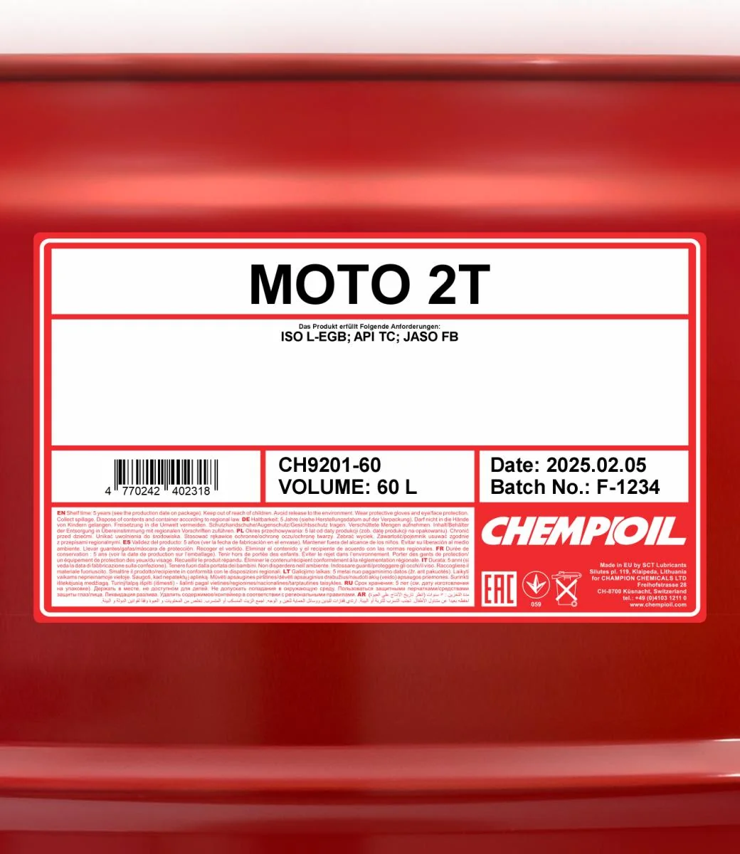CHEMPIOIL - CH920160 - Moto 2T 60L