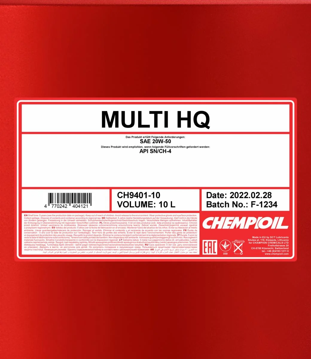 CHEMPIOIL - CH940110 - Multi HQ 20W-50 10L