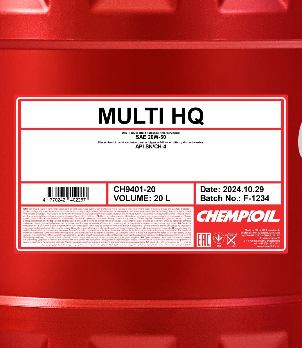 CHEMPIOIL - CH940120 - Multi HQ 20W-50 20L