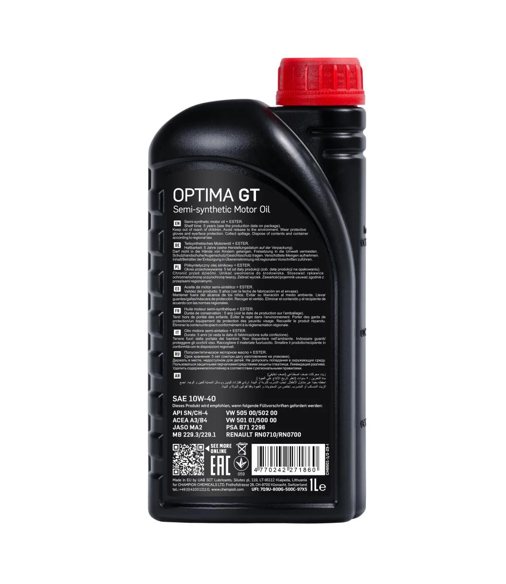 CHEMPIOIL - CH95011 - Optima GT 10W-40 1L