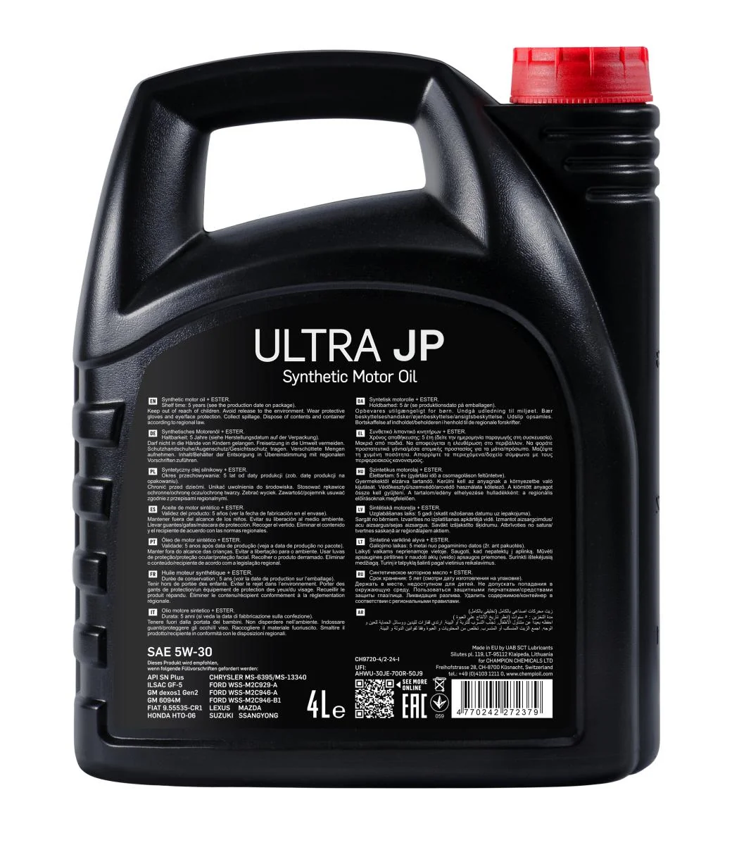 CHEMPIOIL - CH97204 - Ultra JP 5W-30 4L