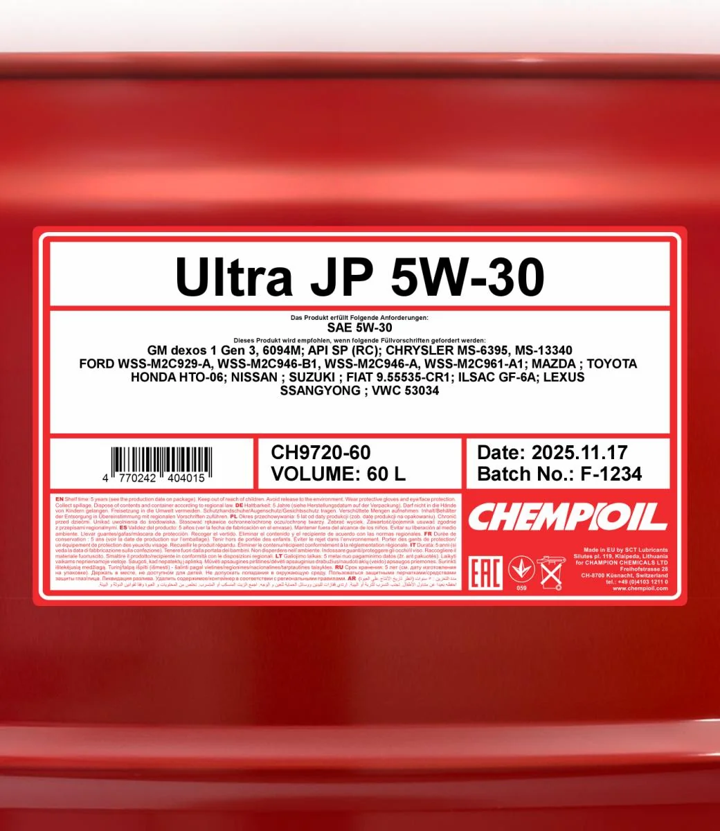 CHEMPIOIL - CH972060 - Ultra JP 5W-30 60L