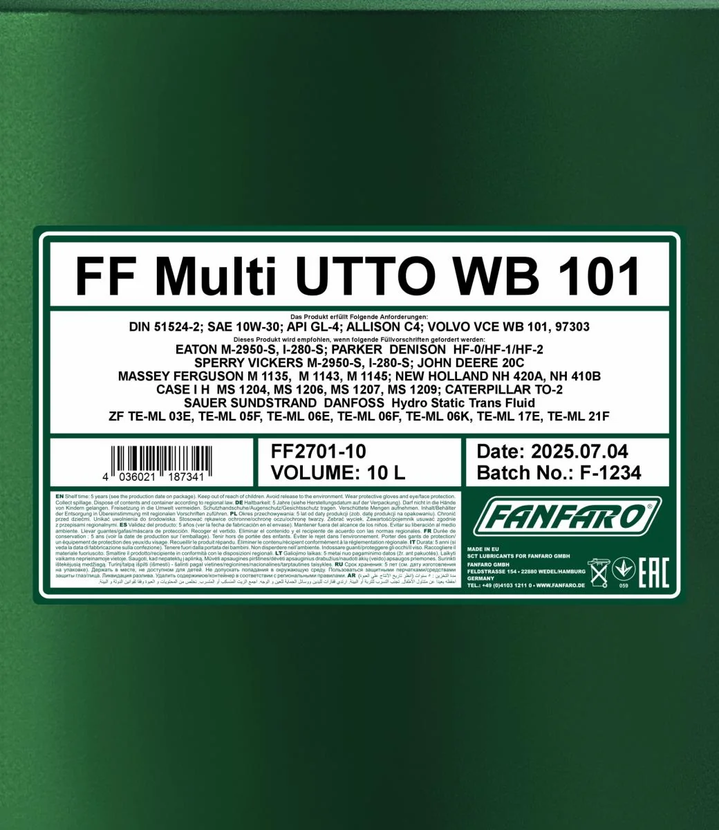 FANFARO - FF270110 - Multi UTTO WB 101 10L