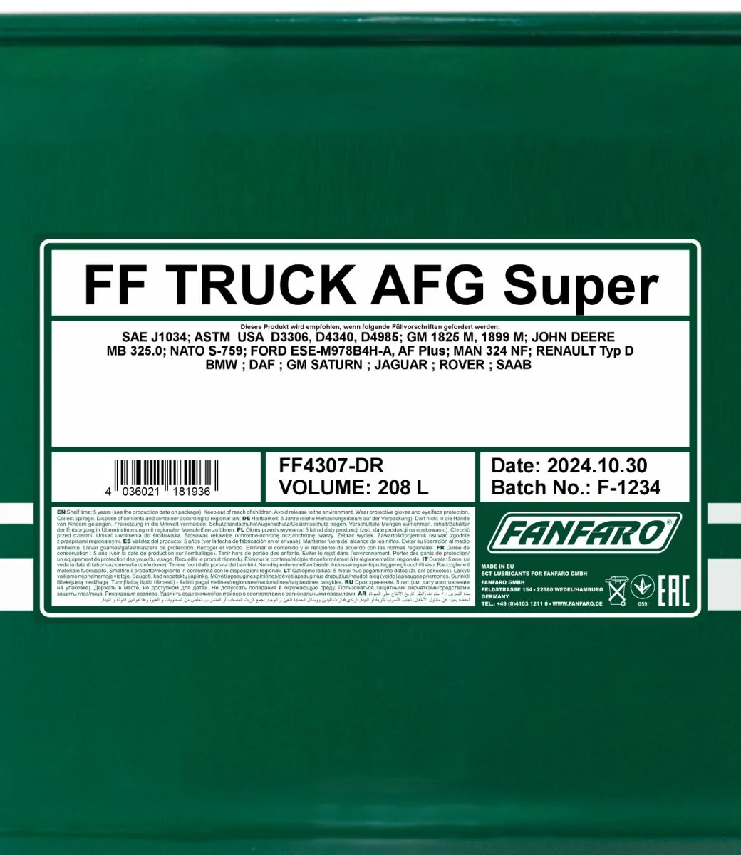 FANFARO - FF4307DR - LKW AFG Super 208L