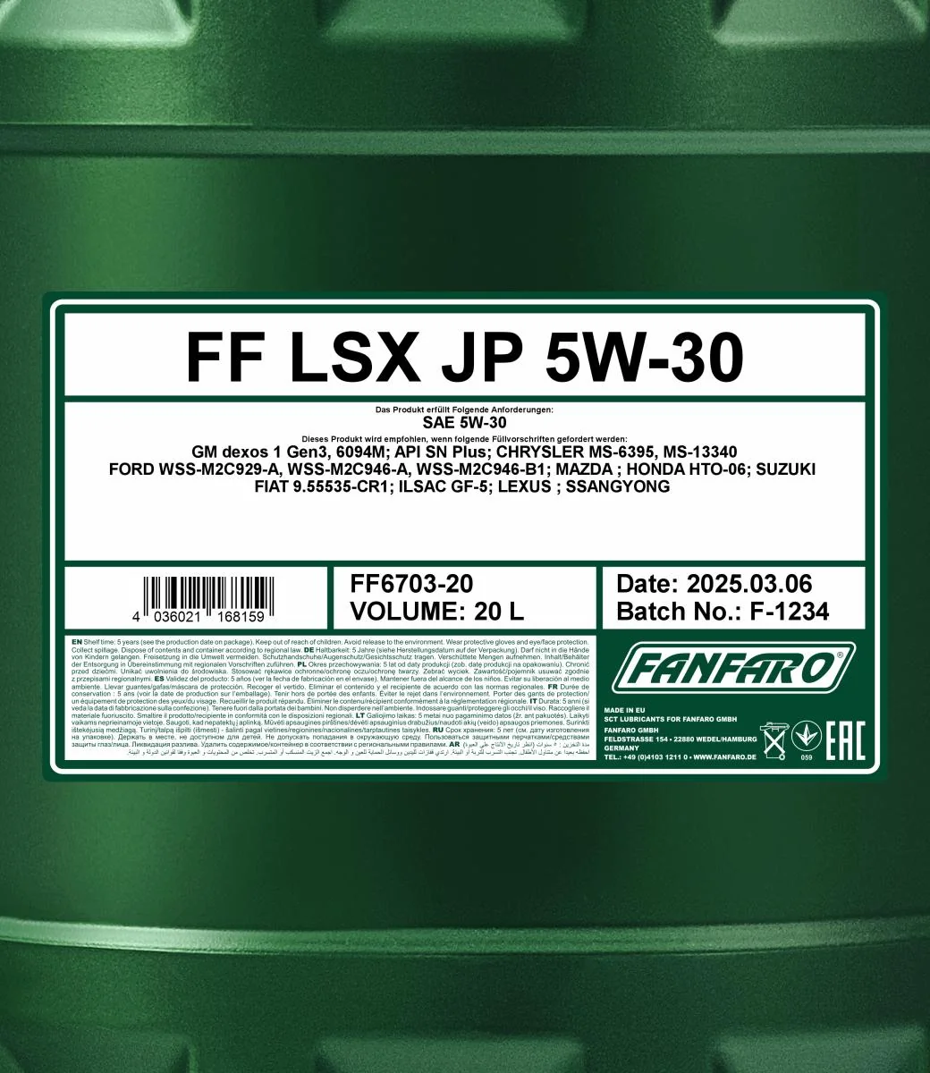 FANFARO - FF670320 - LSX JP 5W-30 20L