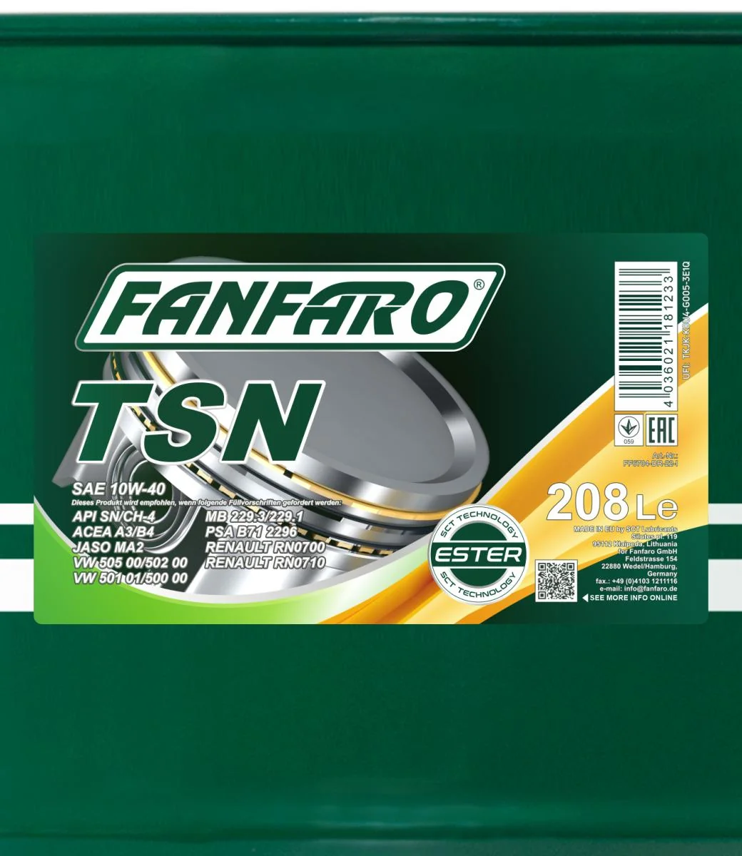FANFARO - FF6704DR - TSN 10W-40 208L