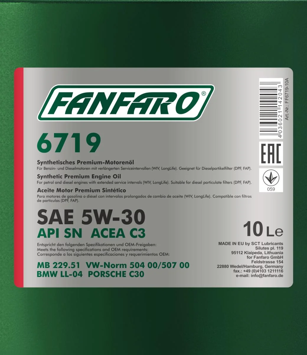 FANFARO - FF671910 - SAE 5W-30 10L