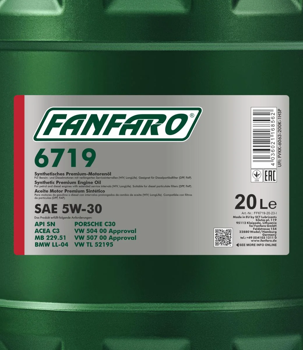 FANFARO - FF671920 - SAE 5W-30 20L