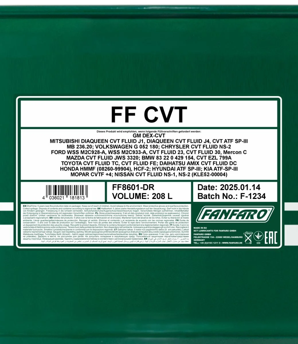 FANFARO - FF8601DR - CVT 208L
