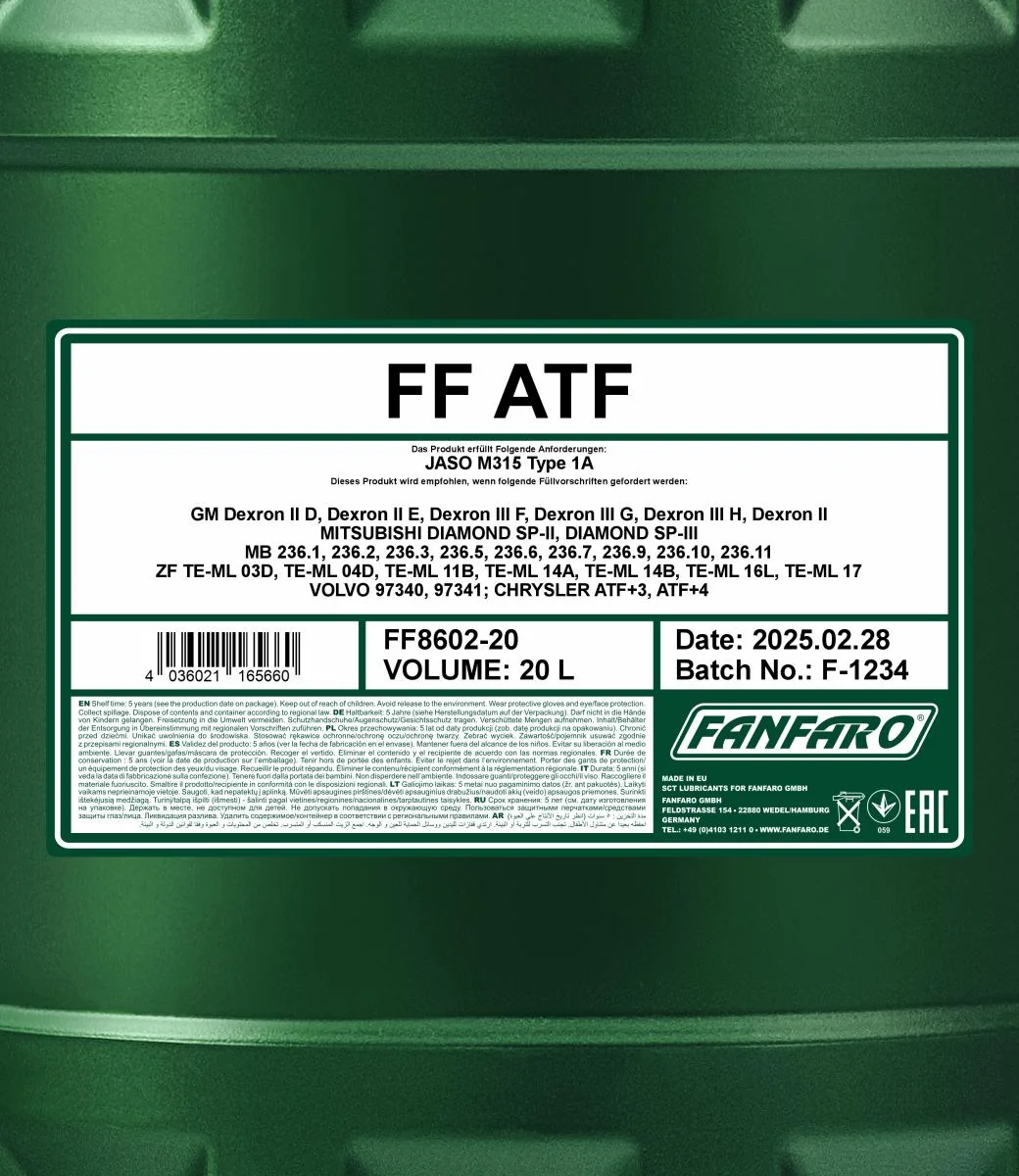 FANFARO - FF860220 - ATF Universal Vollsynthetisch 20L