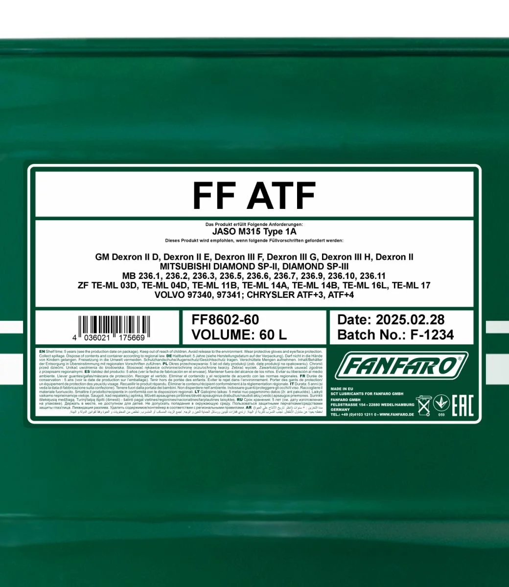 FANFARO - FF860260 - ATF Universal Vollsynthetisch 60L