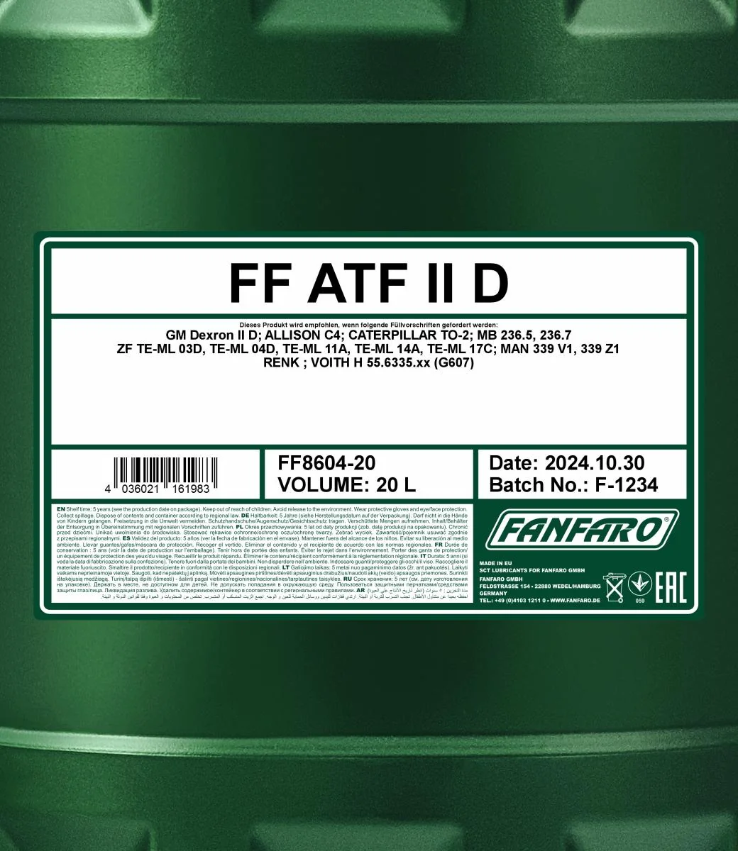 FANFARO - FF860420 - ATF II D 20L