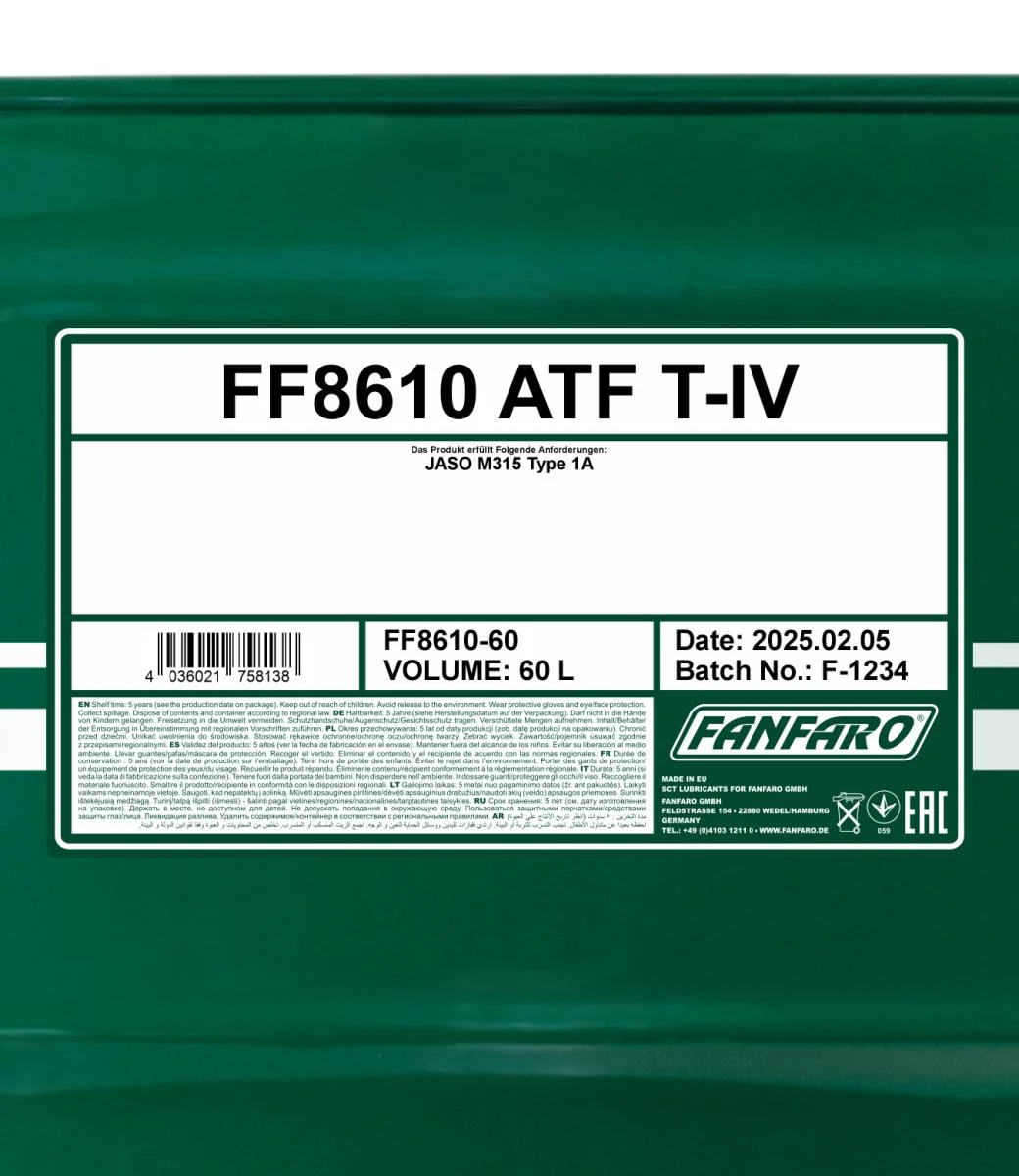 FANFARO - FF861060 - ATF T-IV 60L