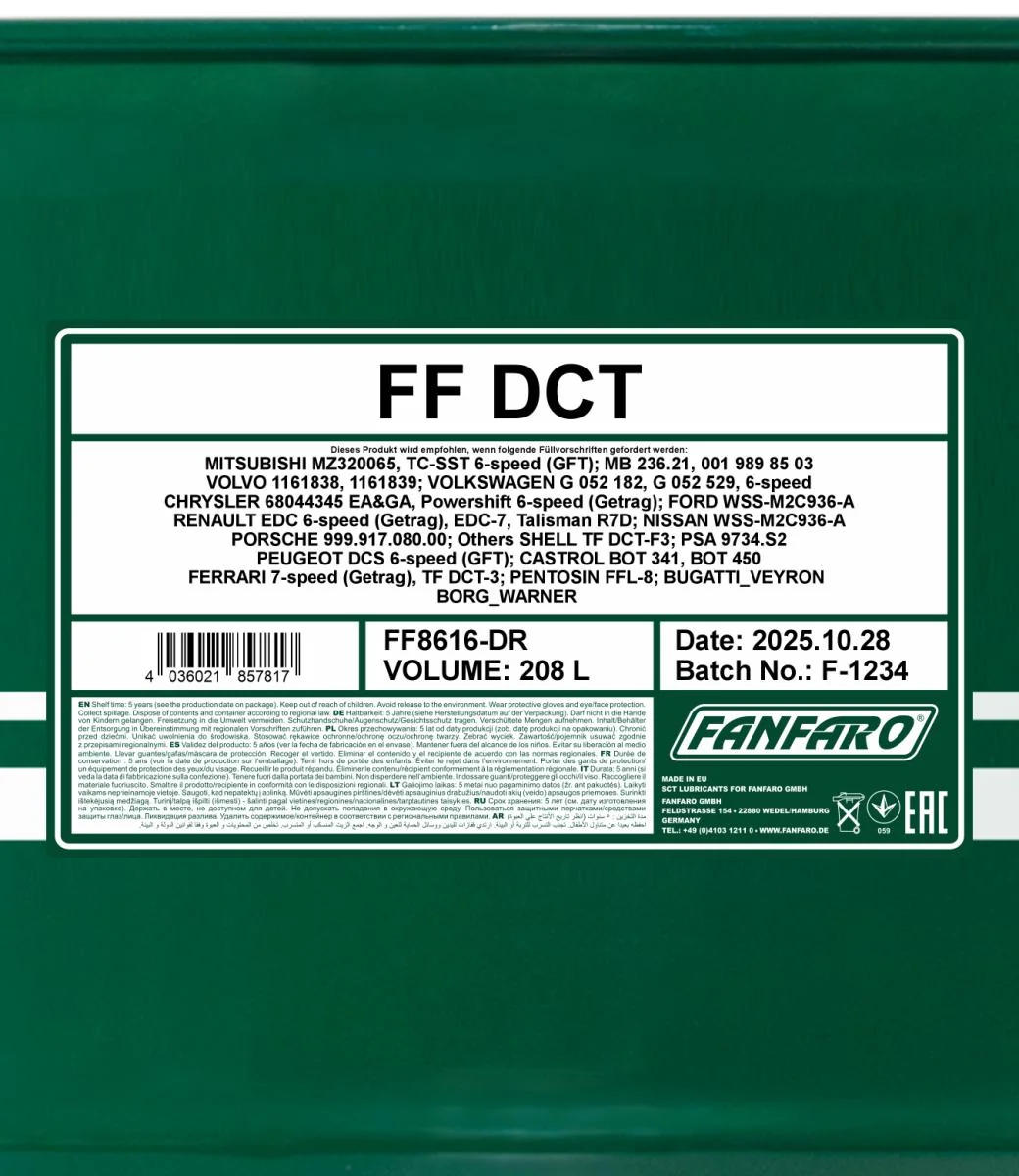 FANFARO - FF8616DR - DCT 208L