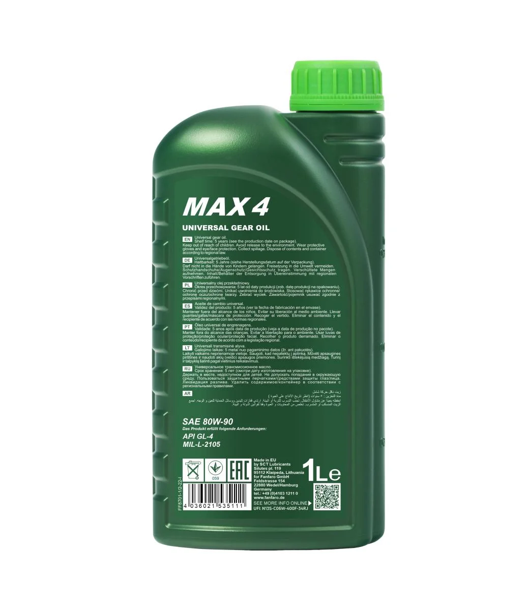 FANFARO - FF87011 - MAX 4 80W-90 GL-4 1L