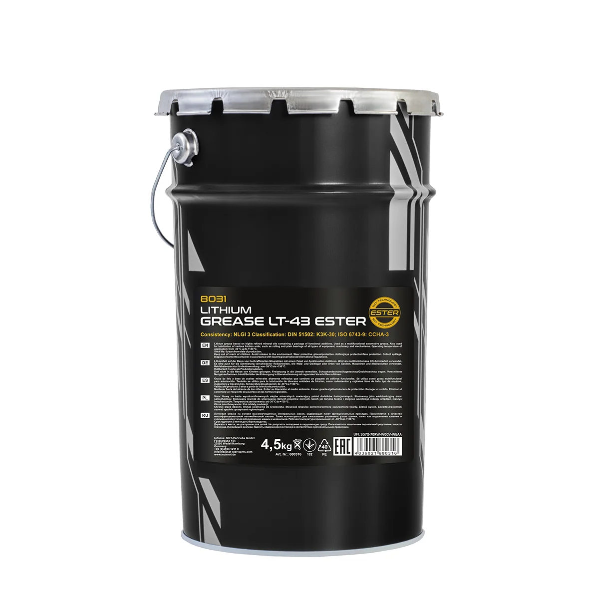 MANNOL® - 803145 - Lithiumfett LT-43 Ester 4,5kg