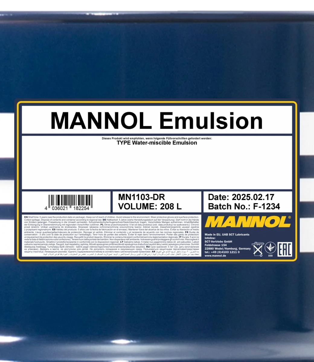 MANNOL® - MN1103DR - Emulsion 1103 208L