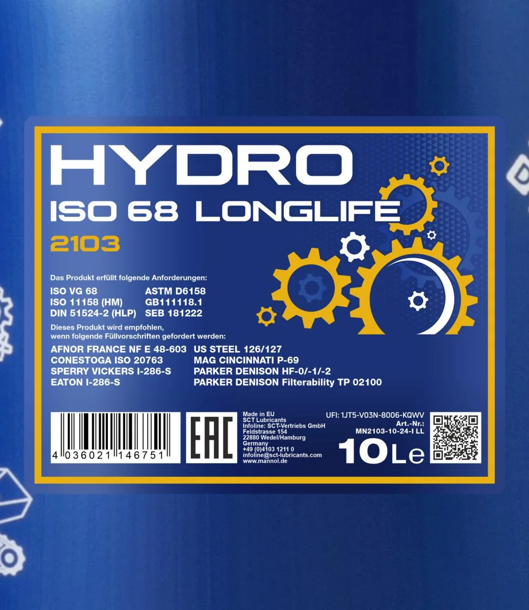 MANNOL® - MN210310 - Hydro ISO 68 LONGLIFE 10L