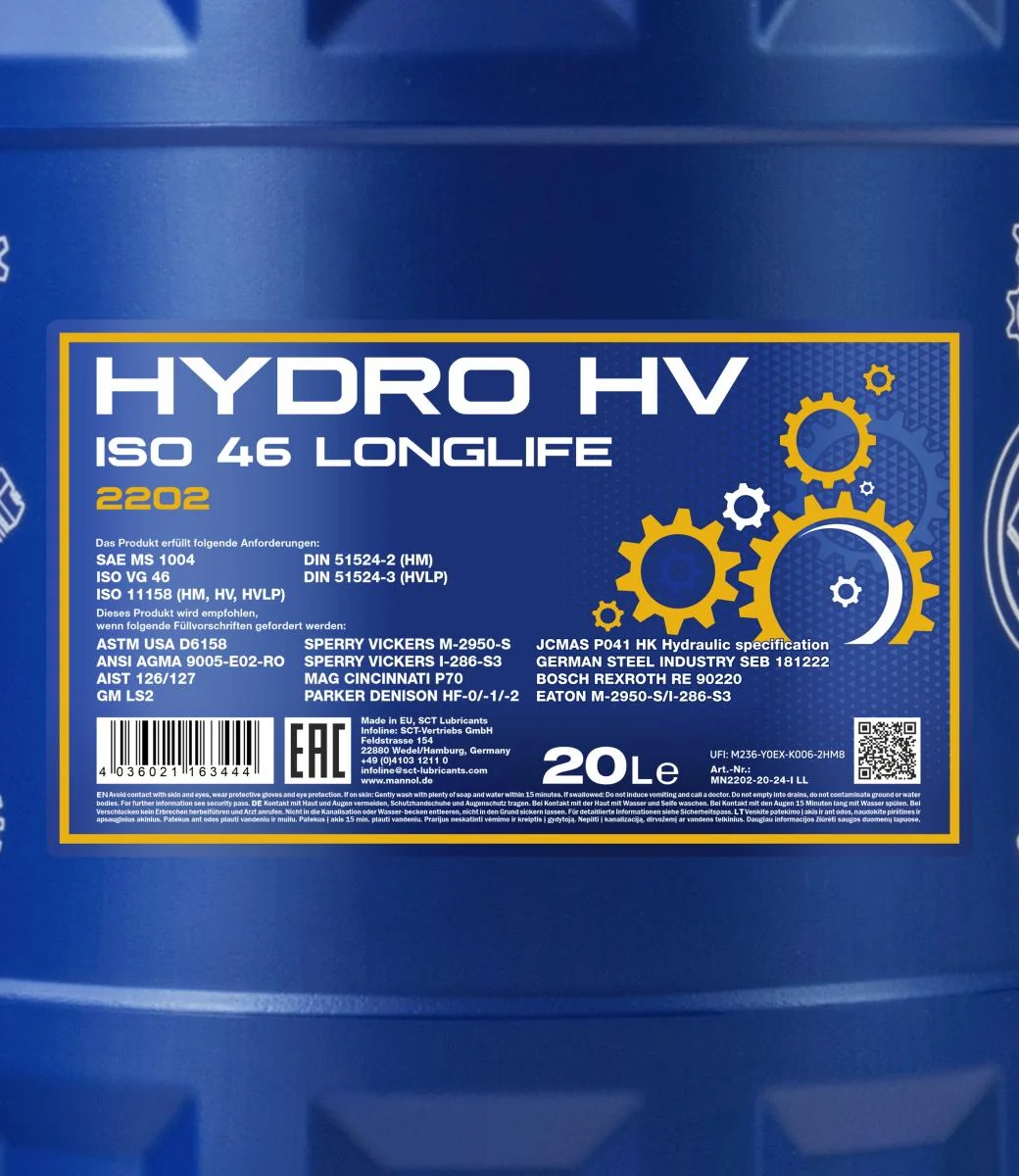 MANNOL® - MN220220 - Hydro HV ISO 46 Longlife 20L