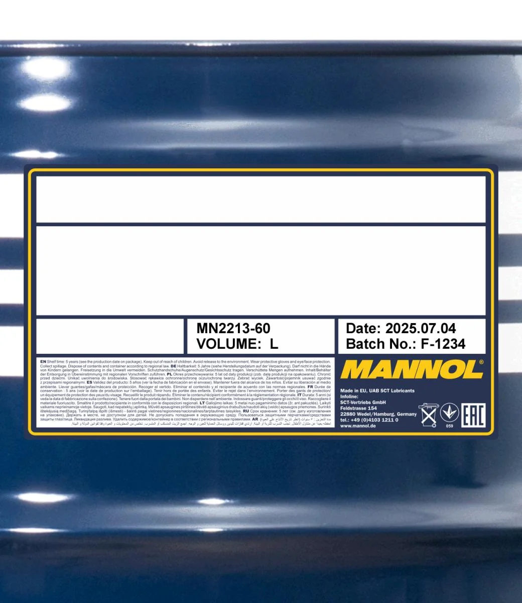 MANNOL® - MN221360 - Hydro HV ISO 68 Zinkfrei 2213 60L
