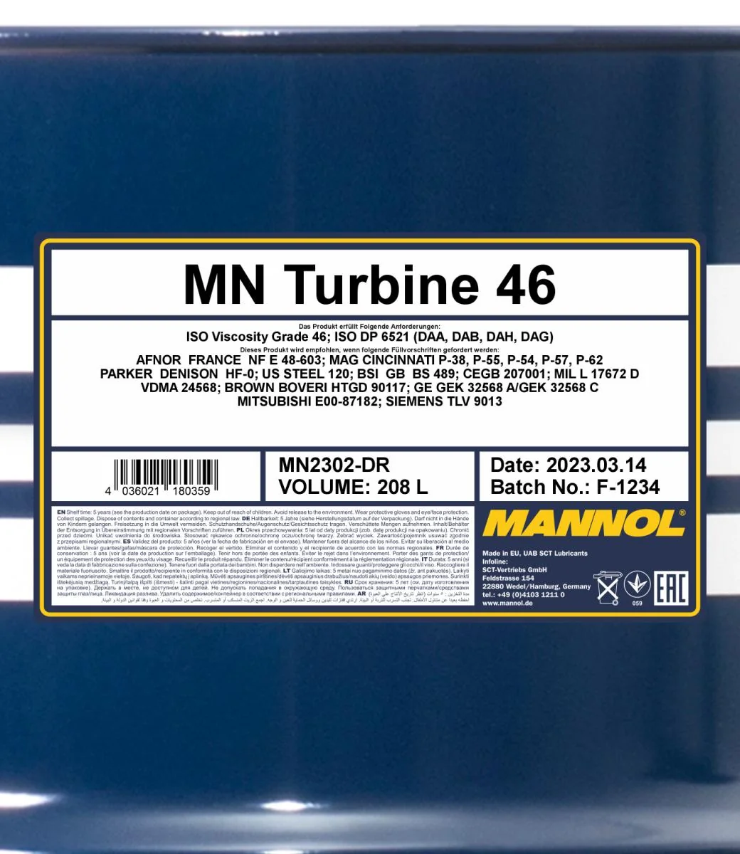 MANNOL® - MN2302DR - Turbine 46 208L