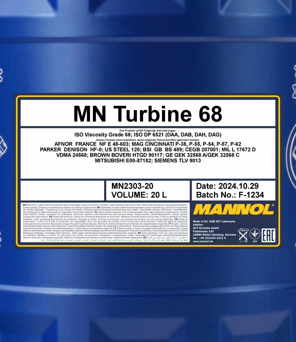 MANNOL® - MN230320 - Turbine 68 20L