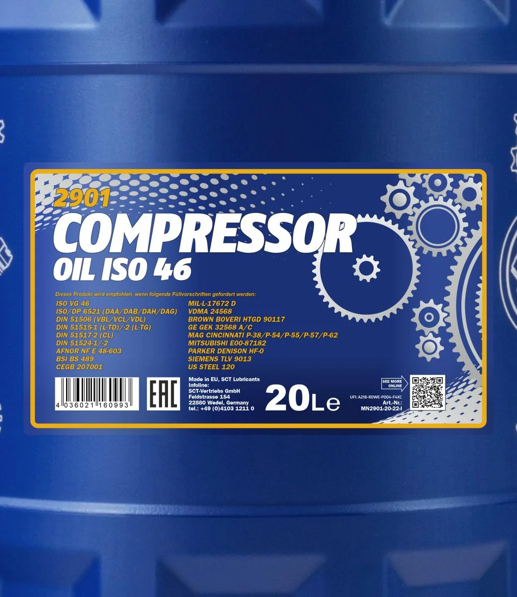 MANNOL® - MN290120 - Kompressoroel ISO 46 2901 20L