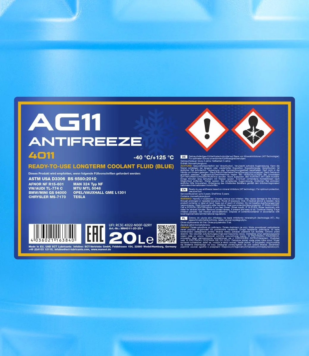 MANNOL® - MN401120 - Frostschutz AG11 (-40) Longterm 20L
