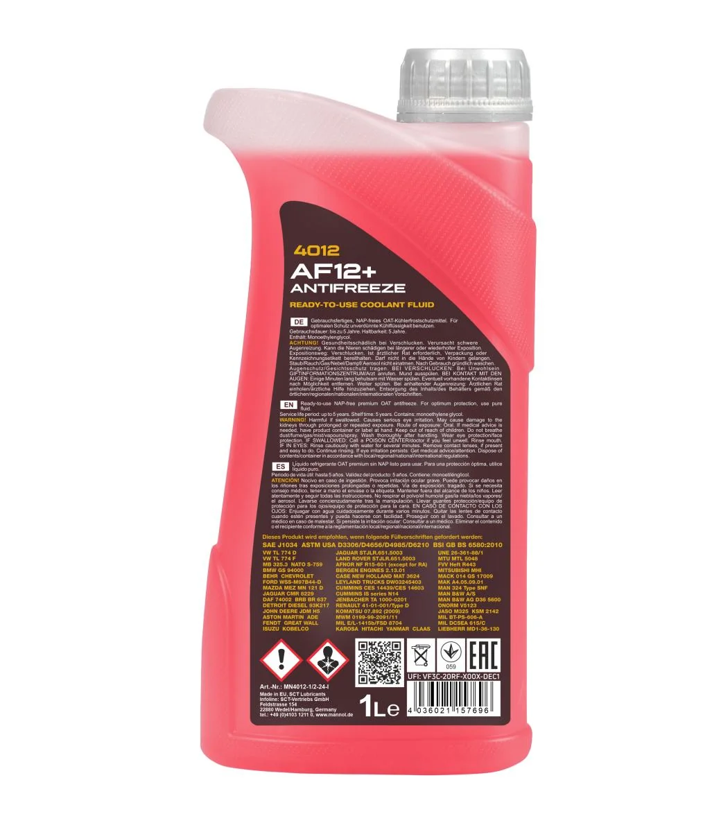 MANNOL® - MN40121 - Frostschutz AF12+ (-40) Longlife 1L