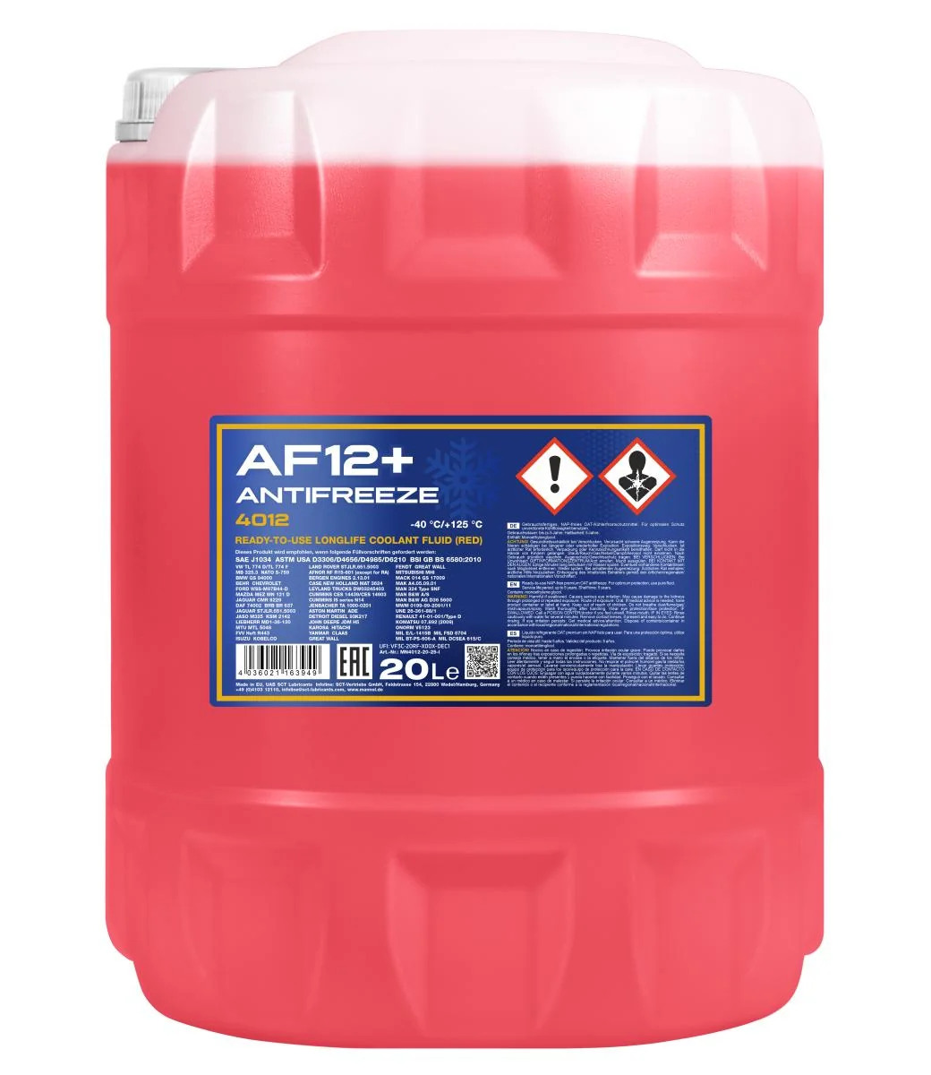 MANNOL® - MN401220 - Frostschutzmittel AF12+ (-40) Longlife 20L