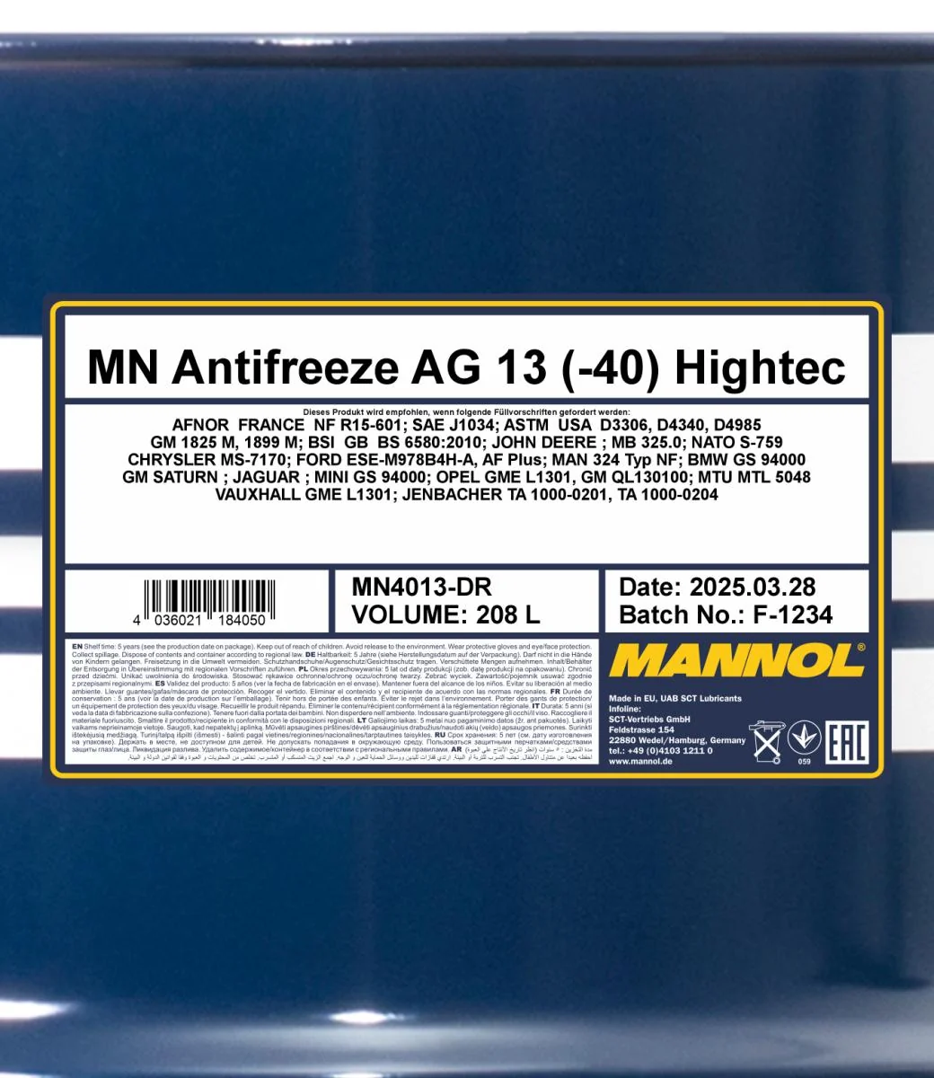 MANNOL® - MN4013DR - Kuehlerschutz AG13 (-40) Hightec 208L