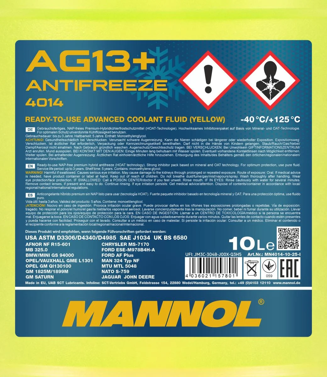 MANNOL® - MN401410 - Kuehlerschutz AG13+ (-40) Advanced 10L