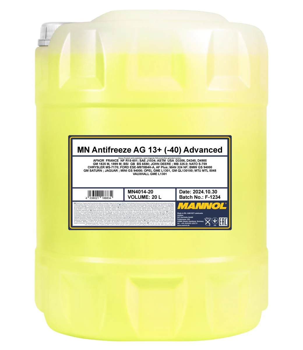 MANNOL® - MN401420 - Kuehlerschutz AG13+ (-40) Advanced 20L