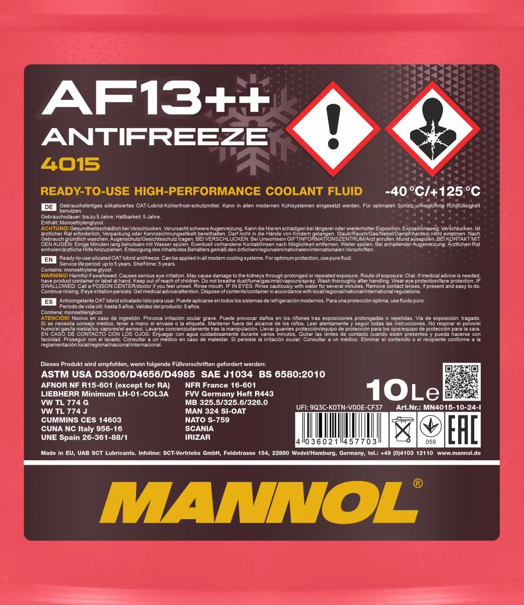 MANNOL® - MN401510 - Frostschutzmittel AF13++ (-40) 10L