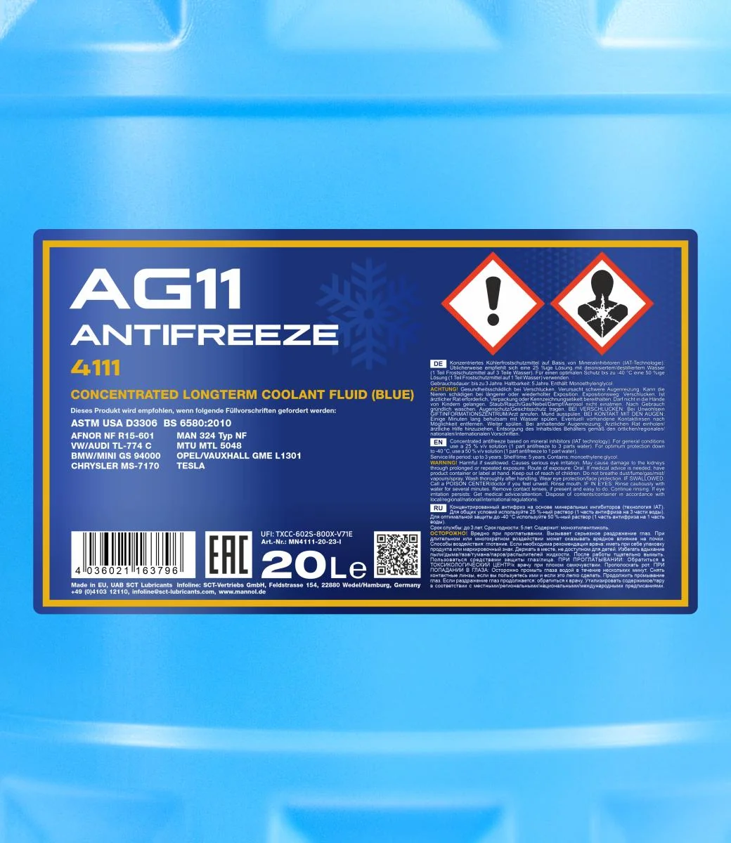 MANNOL® - MN411120 - Frostschutzmittel AG11 Longterm 20L